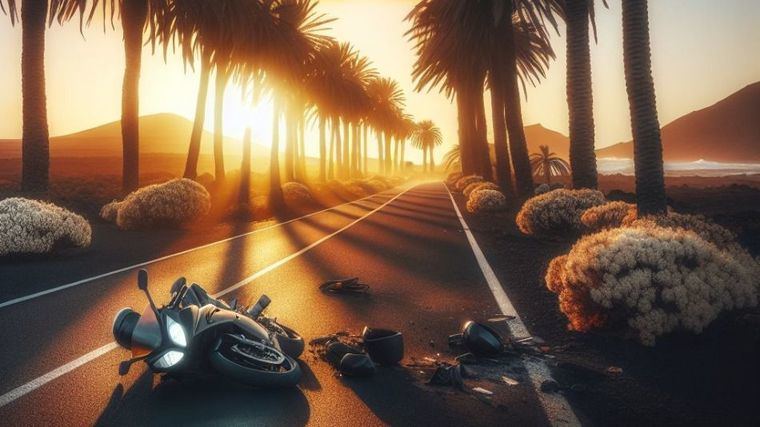 Impactante tragedia en Lanzarote: Un motorista pierde la vida tras una caída mortal