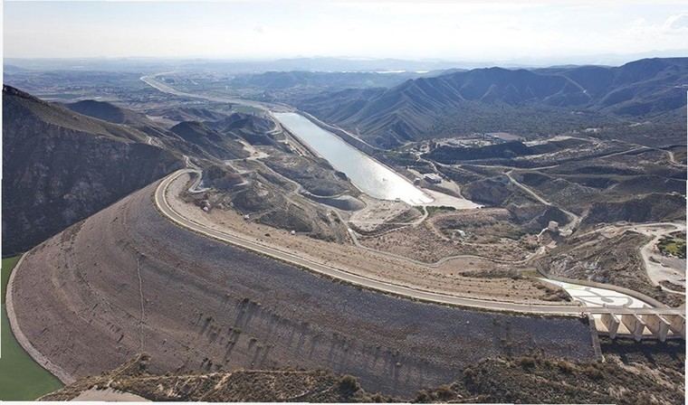 Prueba de alarmas en la presa de Cuevas de Almanzora para garantizar la seguridad